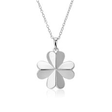 18&quot; Four Leaf Clover Pendant in Sterling Silver (1.15 mm)