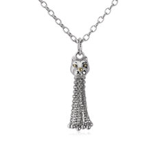 Monica Rich Kosann Lion Tassel Necklace in 18k Yellow Gold and Sterling Silver