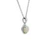 Opal Rope Pendant in Sterling Silver (7mm)