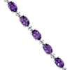 Oval Amethyst Eternity Necklace in Sterling Silver