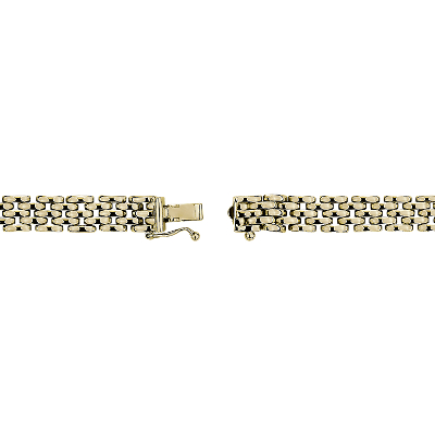 Closeup view of the bracelet clasp