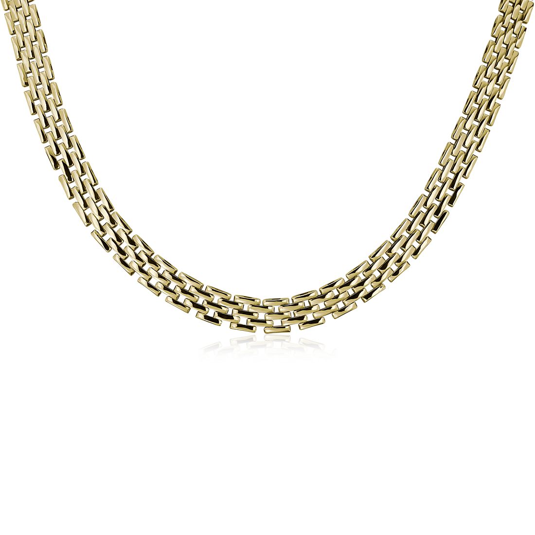 18" Panther Necklace in 14k Yellow Gold (6.35 mm)
