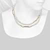 Freshwater Pearl Necklace with Gold Links in 14k Yellow Gold