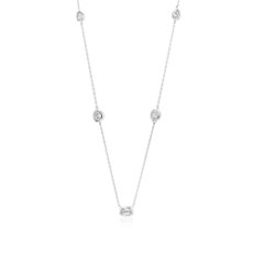 Petite Fancy Diamond Necklace in 14k White Gold (0.56 ct. tw.)