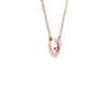 Pink Sapphire Inlay Heart Pendant in 14k Rose Gold