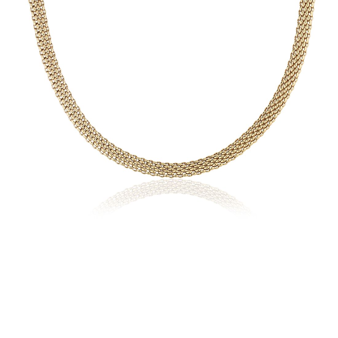 18" Popcorn Chain Necklace in 14k Yellow Gold (6.35 mm)