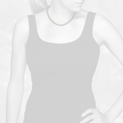 View of necklace worn by woman