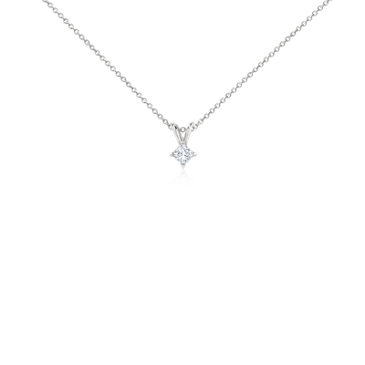 Princess-Cut Diamond Pendant in Platinum (1/4 ct. tw.) | Blue Nile