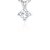 18k White Gold Four-Claw Princess Diamond Pendant (3/4 ct. tw.)