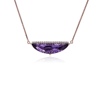 14k 玫瑰金rose De France 半月形吊坠 Blue Nile