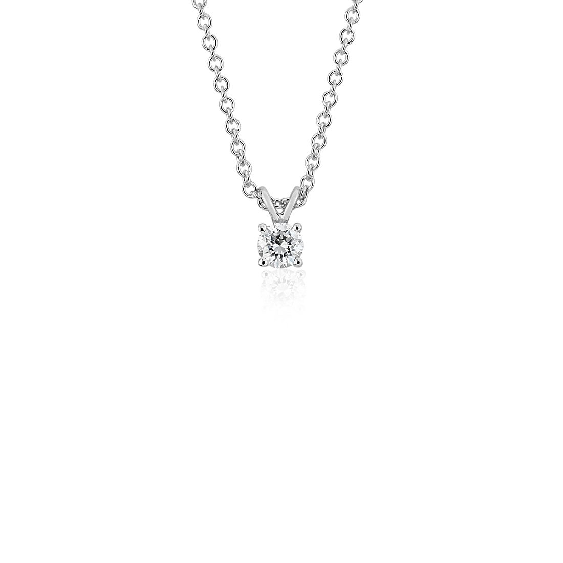 bluenile.com | Diamond Solitaire Pendant in 14k White Gold (1/3 ct. tw.)