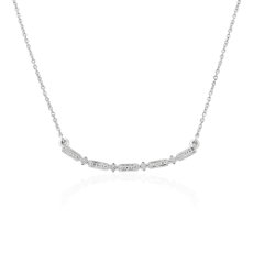 NEW 18&quot; Smile Necklace in Platinum (3.2 mm)