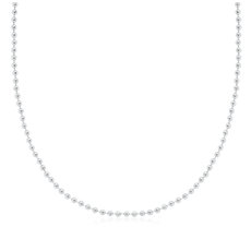 Beaded Chain in Sterling Silver (1.8 mm)