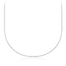 45,7cm Collar con forma de cadena en plata de ley (1 mm)
