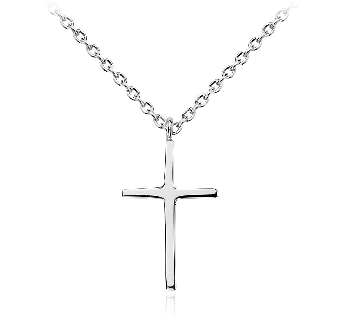 3 Row Solitaire Cross Pendant Sterling Silver Gold Tone Free 18 Necklace Iced Out 