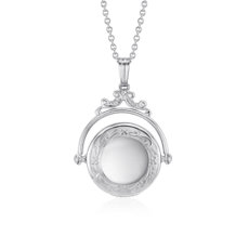18&quot; Victorian Spinning Locket in Sterling Silver (1.5 mm)