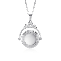 Blue Nile 18-in Victorian Spinning Locket in Sterling Silver Deals
