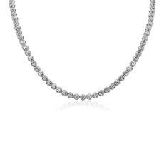 Straight Eternity Necklace in 14k White Gold (12 ct.tw)
