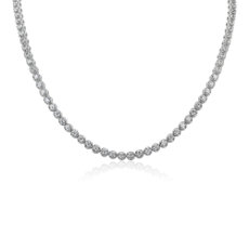 NEW Straight Eternity Necklace in 14k White Gold (14.96 ct. tw.)