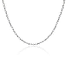 Straight Eternity Necklace in 14k White Gold (5 ct. tw.)