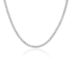 Straight Eternity Necklace in 14k White Gold (7 ct. tw.)