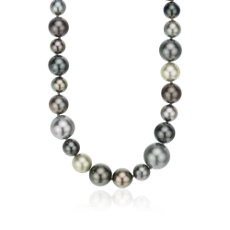 Tahitian Cultured Pearl Cocktail Strand in 18k White Gold (8-14mm)