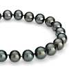 Tahitian Cultured Pearl Strand Necklace in 18k White Gold (10.0-12.5mm)