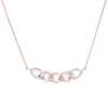Two-Tone Diamond Link Bar Necklace in 14k White and Rose Gold