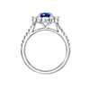 Marquise Sapphire and Diamond Ring in 18k White Gold