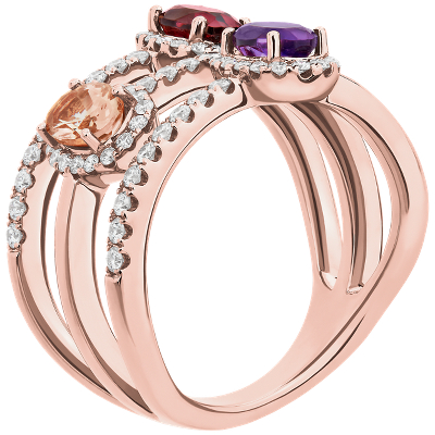 Side profile view of ring