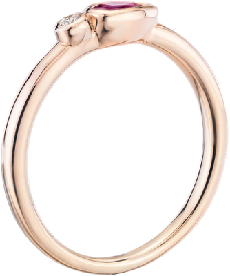 Side profile view of ring