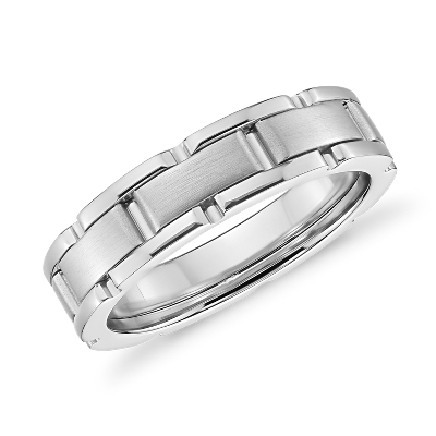 Colin Cowie Oyster Link Wedding Ring in Platinum (6.5mm) | Blue Nile