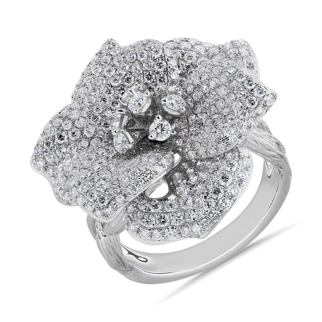 Diamond Flower Ring in 14k White Gold (2 3/4 ct. tw.)