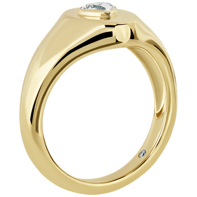 Side profile view of ring