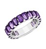 Octagon Amethyst Eternity Band in Sterling Silver