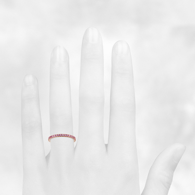 Top view of Ring on a hand