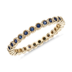 Sapphire Eternity Ring in 14k Yellow Gold