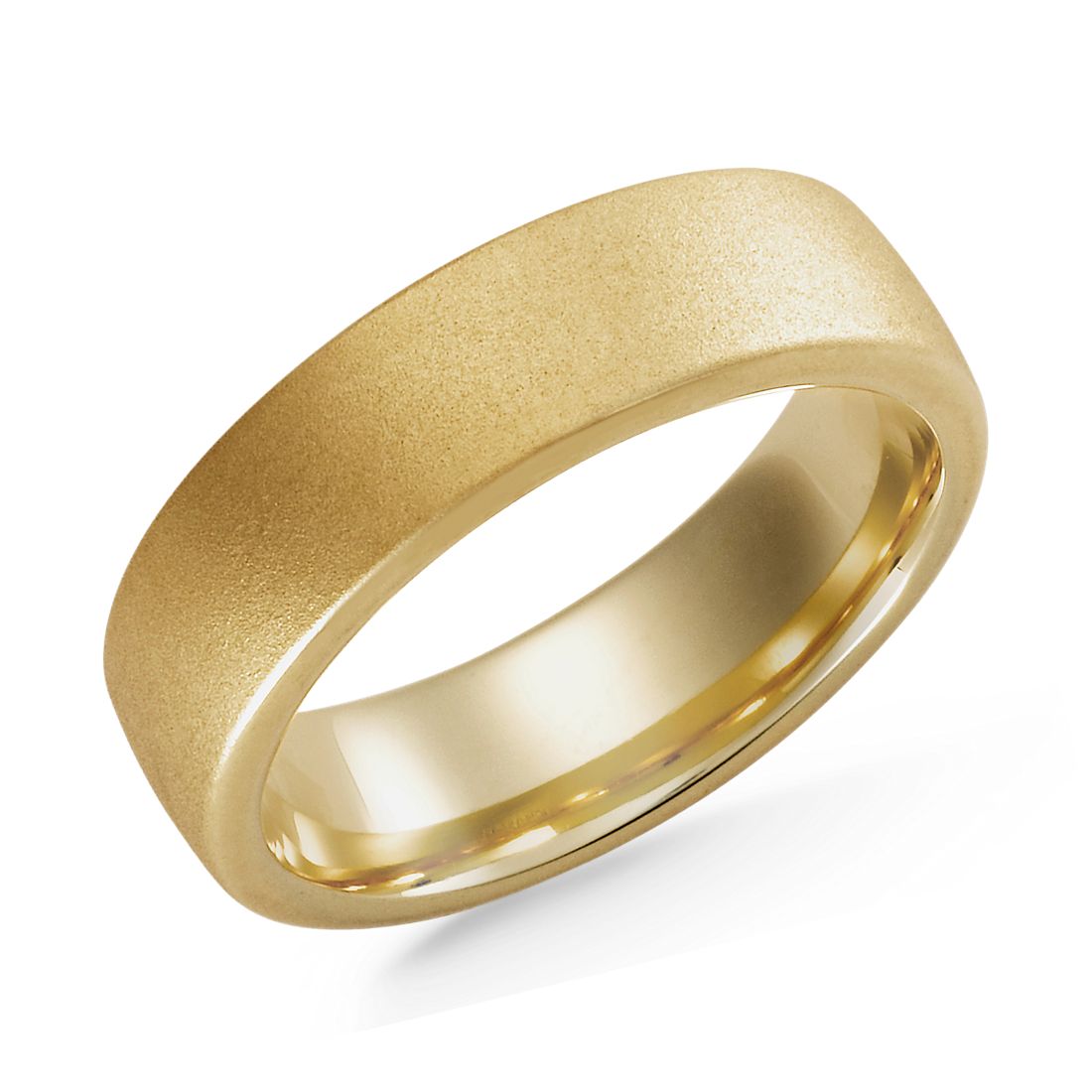India Wirwar hypotheek Matte Wedding Ring in 18k Yellow Gold | Blue Nile