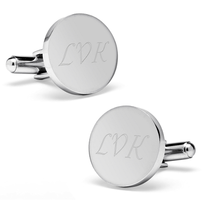 Top view of engraved Cuff Link