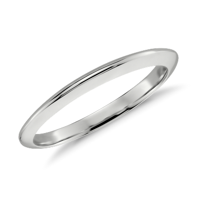 Knife Edge Wedding Band in 14k White Gold Blue Nile