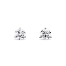 LIGHTBOX Lab-Grown Diamond Round Solitaire Martini Stud Earrings in 14k White Gold (1 ct. tw.)