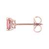 LIGHTBOX Lab-Grown Pink Diamond Princess Solitaire Stud Earrings in 14k Rose Gold (1 ct. tw.)