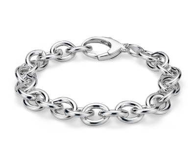 Large Cable Chain Bracelet in Sterling Silver | Blue Nile AU