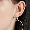 Large Front-Facing Double Hoop Earrings in 14k Yellow Gold