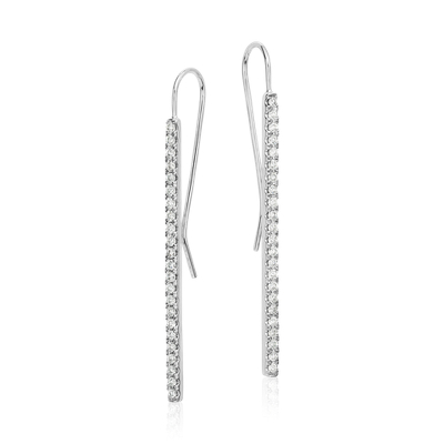 Bar Diamond Drop Earrings in 14k White Gold (1/2 ct. tw.) | Blue Nile