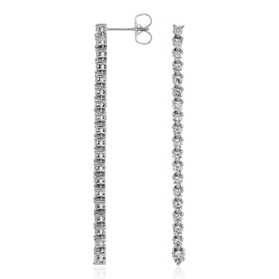 Linear Diamond Earrings in 14k White Gold (2 ct.tw