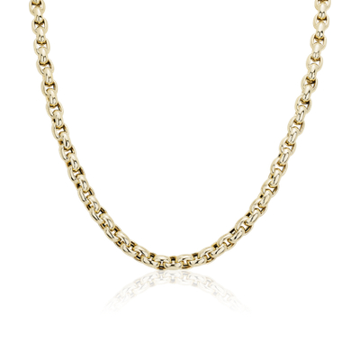 Link Necklace with Toggle Clasp in 14k Italian Yellow Gold | Blue Nile