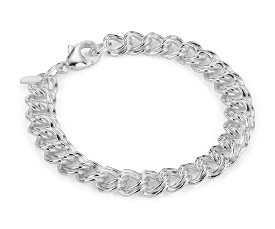 Duo Linked Bracelet in Sterling Silver | Blue Nile
