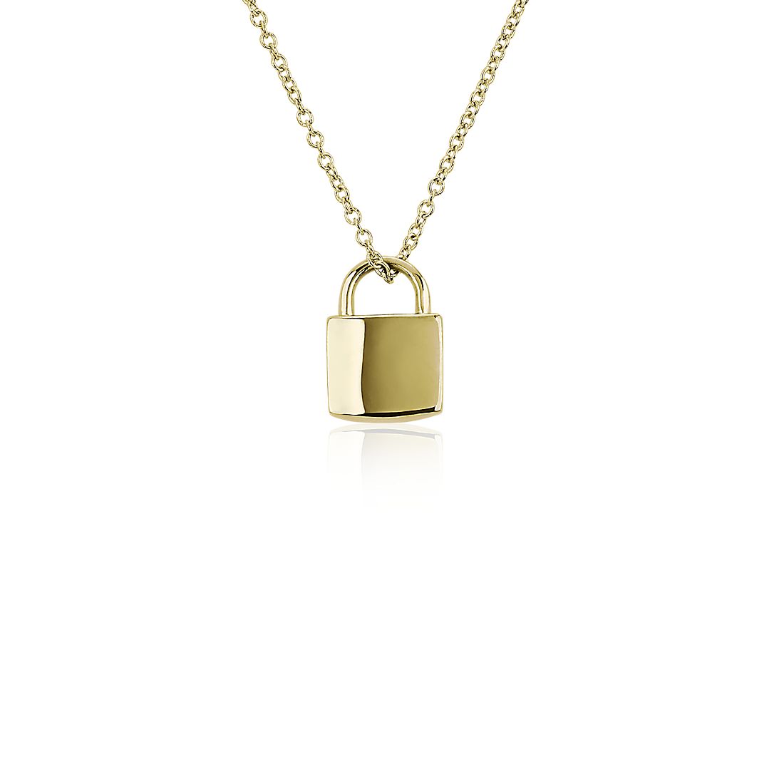 Lock Necklace in 14k Yellow Gold | Blue Nile