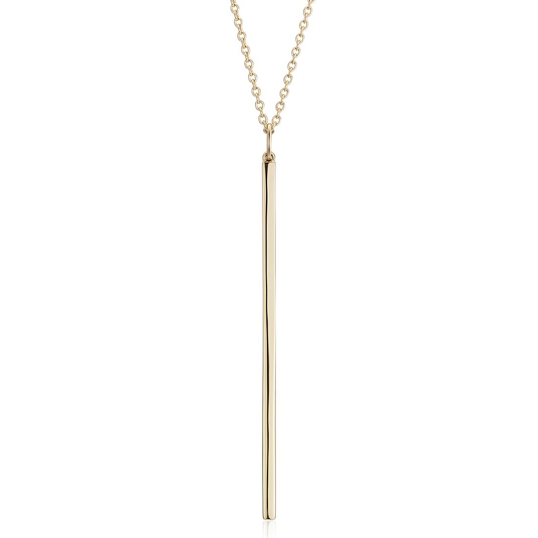 Long bar Pendant in 14k Yellow Gold Long bar Pendant in 14k Yellow Gold